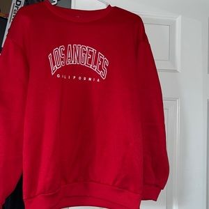 Red crewneck